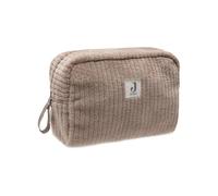 Jollein Neceser para bebé Cloudy Rib - Milky Coffee - Bolsa de Aseo para bebé - Práctica para Llevar a Todas Partes - Bolsa de Almacenamiento para bebés - para Juguetes y pañales - con Cremallera