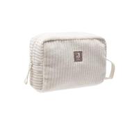 Jollein Neceser para bebé Cloudy Rib - Oatmeal - Bolsa de Aseo para bebé - Práctica para Llevar a Todas Partes - Bolsa de Almacenamiento para Juguetes y pañales - con Cremallera