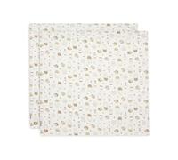 Jollein Paños de muselina para bebé - Miffy Family Farm - 115 x 115 cm - Paquete de 2 - Muselina para manta de bebé - 100 % algodón - Paños para eructar - Certificado OEKO-TEX