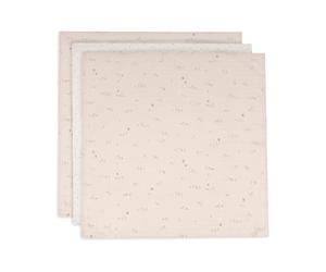 Jollein Paños de muselina para bebé - Pretty Picnic - 70 x 70 cm - Paquete de 3 - 100 % algodón - Paños para eructar - Certificado OEKO-TEX