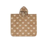 Jollein Poncho de baño para niños y bebés - Jacquard, osito de peluche - 100 % algodón - Tejido de rizo - Certificado OEKO-TEX - Toalla de poncho - Poncho de baño para bebés niñas y niños