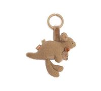Jollein Remolque para cochecito - Kangaroots - Para cochecitos y sillas de coche - Con canguro en bolsa - Juguete sensorial para llevar - Con aro de plástico - Juguete para bebé - Lavable a mano