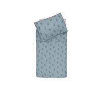 Jollein Ropa de cama infantil Miffy Shadow, verde mar, 100 x 140 cm, 100% algodón, certificado Öko-Tex, ropa de cama de bebé con funda de almohada, juego de ropa de cama