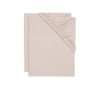 Jollein Sábana bajera ajustable de jersey - para la cuna - Wild Rose - Pack de 2 - 60 x 120 cm - 100% algodón - Sábana bajera ajustable - Rosa Viejo