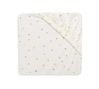 Jollein Sábana bajera ajustable Jersey - Para cama infantil - Canguro/Punto polvoriento - 60 x 120 cm - Sábana bajera ajustable de algodón - Certificado OEKO-TEX