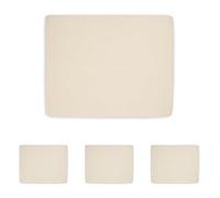 Jollein Sábana Bajera Ajustable para colchón Jersey Box, 95 cm de Largo x 75 cm de Ancho, Color marrón (Paquete de 4)