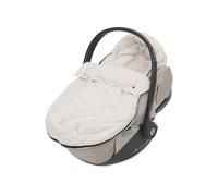 Jollein Saco para Silla de Paseo Embossed - Sand - para sillas de Coche de bebé, Grupo 0+ y cochecitos - para arneses de 3 y 5 Puntos - Diseño Embossed y Forro Polar