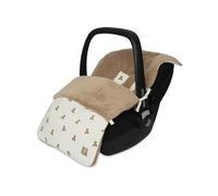 Jollein Saco Saco de pies - Mini Teddy Bear - Para sillas de coche del Grupo 0+ y cochecitos - Para arneses de 3 y 5 puntos - Forro polar - Algodón con estampado de osito - Certificado OEKO-TEX