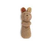 Jollein Sonajero para bebé - Kangaroots - Sonajero de canguro de tela suave - Polar coral y terciopelo - Lavable a mano - Juguete para bebé - Estimula los sentidos y la motricidad fina