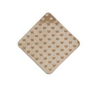 Jollein Toalla con capucha para bebé - Oso de peluche jacquard - 75x75 cm - 100% algodón - Tejido de rizo - Certificado OEKO-TEX - Toalla con capucha para bebé - Toalla con capucha para niñas y niños