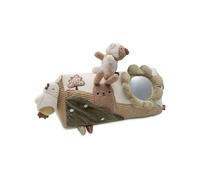 Jollein Triángulo de Actividades - Tiny Park - Juguetes para bebés Boca Abajo - Cojín de Juego con Motivos de Animales, Espejo y Elemento crujiente - Juguete sensorial para bebés