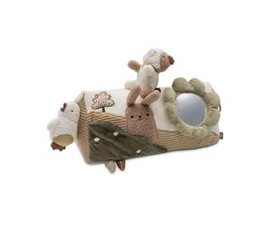 Jollein Triángulo de Actividades - Tiny Park - Juguetes para bebés Boca Abajo - Cojín de Juego con Motivos de Animales, Espejo y Elemento crujiente - Juguete sensorial para bebés