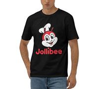 Jollibee Red Ringer Chef Bee Food T-Shirt Men Vintage Kawaii T-Shirts Anime Manga Korean Style Black XXL