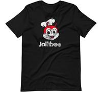 JOLLIBEE Vintage Style Retro Distressed tee Short Sleeve Unisex T Shirt Black L