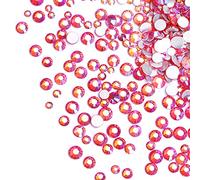Jollin 3456 - Cristales de estrás con parte trasera plana, 6 tamaños, SS4~SS12, Lt Siam AB mixed SS4 5 6 8 10 12