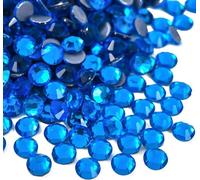 Jollin Hot Fix - Lote de 1440 diamantes de imitación de cristal con espalda plana (4 mm), color azul