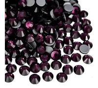 Jollin Hotfix Rhinestones Strass Termoadhesivas Para Ropa SS30, Amethyst | 6,4mm, 288pcs Piedras Strass Hotfix Brillantes Diamantes Cristales de Imitación para Zapatos, Bolsos y Manualidades DIY