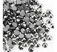 Jollin Hotfix Strass 1440 Piezas - Diamantes de imitación Hotfix a Granel, Hot fix Rhinestones Gemas Diamantes Termoadhesivos para Ropa, Manualidades y Deslumbrante, 3,2mm(SS12, Jet Hematite)