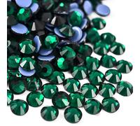 Jollin Hotfix Strass 1440 Piezas - Diamantes de imitación Hotfix a Granel, Hot fix Rhinestones Gemas Diamantes Termoadhesivos para Ropa, Manualidades y Deslumbrante, 4,8mm(SS20, Dark Green)