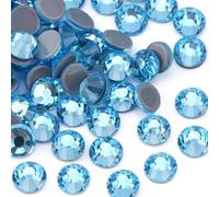 Jollin Hotfix Strass 1440 Piezas - Diamantes de imitación Hotfix a Granel, Hot fix Rhinestones Gemas Diamantes Termoadhesivos para Ropa, Manualidades y Deslumbrante, 4,0mm(SS16, Aquamarine)