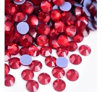 Jollin Hotfix Strass 288 Piezas - Diamantes de imitación Hotfix a Granel, Hot fix Rhinestones Gemas Diamantes Termoadhesivos para Ropa, Manualidades y Deslumbrante, 6,4mm(SS30, Siam)