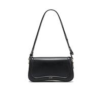 JOLLQUE Crescent - Bolso de hombro para mujer, pequeño bolso de mano con correa de cuero, bolso cruzado único de diseño moderno, Negro -