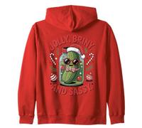Jolly Briny and Sassy Funny Pickle Christmas Sudadera con Capucha