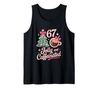 Jolly Caffeinated Coffee Christmas Tree 67 Six Seven Meme Camiseta sin Mangas