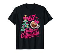 Jolly Caffeinated Coffee Creme Xmas Tree 67 Six Seven Meme Camiseta