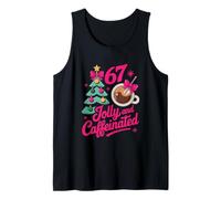 Jolly Caffeinated Coffee Creme Xmas Tree 67 Six Seven Meme Camiseta sin Mangas