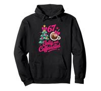 Jolly Caffeinated Coffee Creme Xmas Tree 67 Six Seven Meme Sudadera con Capucha