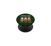 Jolly Christmas in July Beach Santa Gráfico PopSockets PopGrip Adhesivo