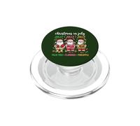 Jolly Christmas in July Beach Santa Gráfico PopSockets PopGrip para MagSafe