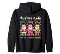 Jolly Christmas in July Beach Santa Gráfico Sudadera con Capucha