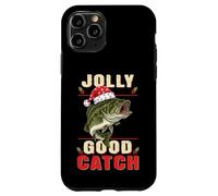 Jolly Good Catch Funny Satna Bass Fish Pesca de Navidad Carcasa para iPhone 11 Pro