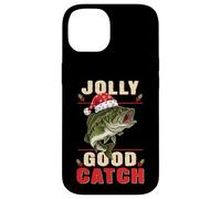 Jolly Good Catch Funny Satna Bass Fish Pesca de Navidad Carcasa para iPhone 14