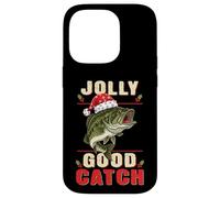 Jolly Good Catch Funny Satna Bass Fish Pesca de Navidad Carcasa para iPhone 14 Pro
