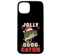 Jolly Good Catch Funny Satna Bass Fish Pesca de Navidad Carcasa para iPhone 15 Plus