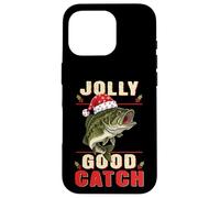 Jolly Good Catch Funny Satna Bass Fish Pesca de Navidad Carcasa para iPhone 16 Pro