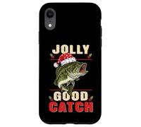 Jolly Good Catch Funny Satna Bass Fish Pesca de Navidad Carcasa para iPhone XR
