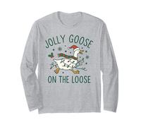 Jolly Goose On The Loose Funny Christmas Holiday Goose Manga Larga