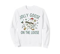 Jolly Goose On The Loose Funny Christmas Holiday Goose Sudadera