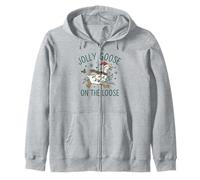 Jolly Goose On The Loose Funny Christmas Holiday Goose Sudadera con Capucha