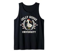Jolly Goose University Silly Funny Christmas Holiday Goose Camiseta sin Mangas
