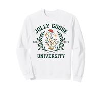 Jolly Goose University Silly Funny Christmas Holiday Goose Sudadera