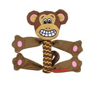 Jolly Pets Animal Flathead Tug/Squeak Dog Toy, Mono; Grande