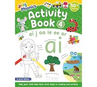 Jolly Phonics Activity Book 4: in Print Letters (American English edition) (Jolly Phonics Activity Books, set 1-7 Updated Edition)