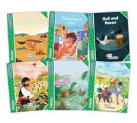 Jolly Phonics Folktales Green Readers (Level 3) Complete Set (1-6): In Print Letters (American English edition)