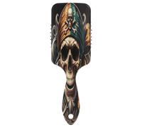Jolly Roger - Cepillo de pelo con cojín de aire con diseño de calaveras piratas, cepillo antiestático para el cabello, cepillo para cabello saludable para mujeres, masajeador de cabello para mujeres