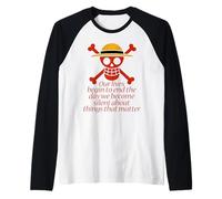 Jolly Roger. Nuestras Vidas... Cosas Que importan. Camiseta Manga Raglan